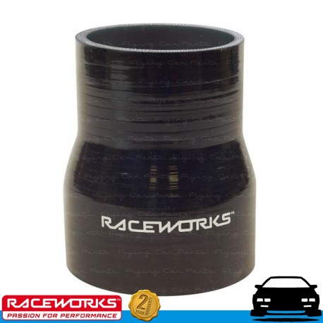 RACEWORKS Silicone Air Intake Intercooler Hose Reducer 1" 1.75" 25-44mm Black