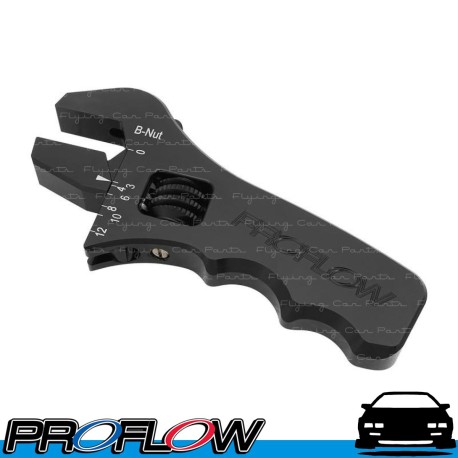 PROFLOW Black Compact Aluminium Billet Adjustable AN Grip Spanner Wrench