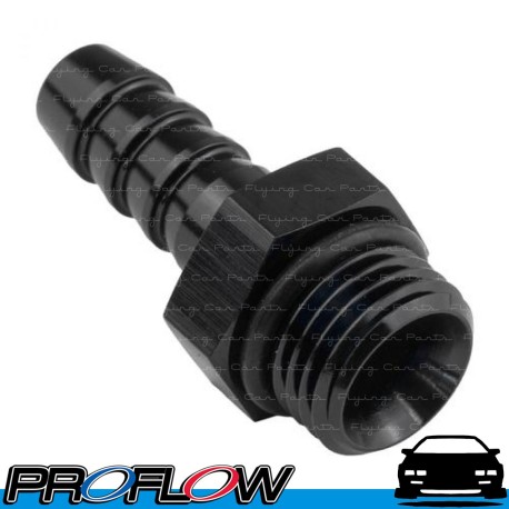 PROFLOW Male AN -8 (AN8) ORB O-Ring Port to 3/8" Barb Adaptor Fitting Black