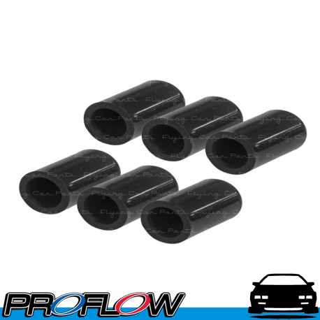 PROFLOW 6 x Silicone Vacuum Port Block Off Caps 3/8" Black