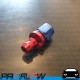 PROFLOW 400 Series Straight Hose End Fitting Blue/Red Push On  AN -6 (AN6)