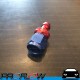 PROFLOW 400 Series Straight Hose End Fitting Blue/Red Push On  AN -6 (AN6)