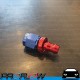 PROFLOW 400 Series Straight Hose End Fitting Blue/Red Push On  AN -6 (AN6)