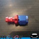 PROFLOW 400 Series Straight Hose End Fitting Blue/Red Push On  AN -6 (AN6)