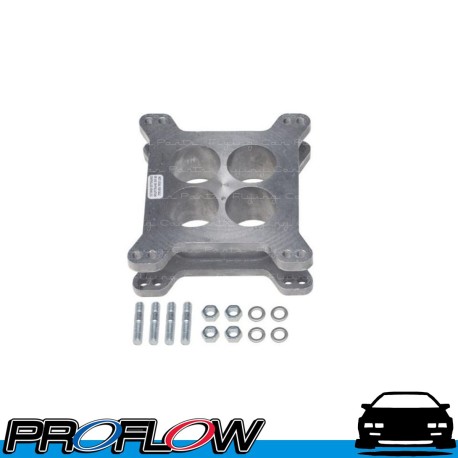 PROFLOW Aluminium 4 Port 4150 Carburettor Spacer 2" with Studs Nuts Gaskets