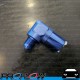 PROFLOW Female 5/16" Quick Connect to Male AN -6 (6AN) 90 Degree Fitting Blue