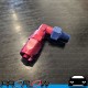 PROFLOW Male Fitting 1/4" NPT 90 Degree To AN -6 (AN6) Hose Red/Blue