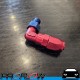 PROFLOW Male Fitting 1/4" NPT 90 Degree To AN -6 (AN6) Hose Red/Blue