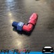 PROFLOW Male Fitting 1/4" NPT 90 Degree To AN -6 (AN6) Hose Red/Blue