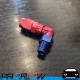 PROFLOW Male Fitting 1/4" NPT 90 Degree To AN -6 (AN6) Hose Red/Blue