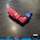 PROFLOW Male Fitting 1/4" NPT 90 Degree To AN -6 (AN6) Hose Red/Blue