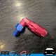 PROFLOW Male Fitting 1/4" NPT 90 Degree To AN -6 (AN6) Hose Red/Blue