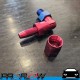 PROFLOW Male Fitting 1/4" NPT 90 Degree To AN -6 (AN6) Hose Red/Blue