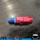 PROFLOW Male 1/4" NPT to AN -6 (AN6) Hose End Fitting Straight Adapter Red/Blue