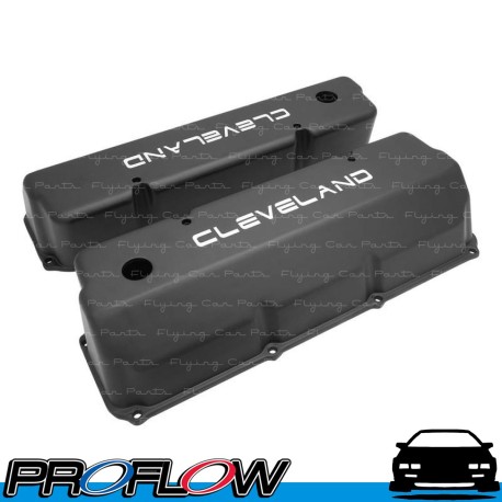 PROFLOW Ford Cleveland 302 351C Tall Black Cast Valve Covers