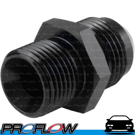 PROFLOW Male Metric M18x1.5 to Male AN -6 (6AN) Fitting Adapter Black