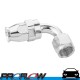 PROFLOW 200 Series 90 Degree Hose End Fitting Polished For PTFE  AN -8 (AN8)