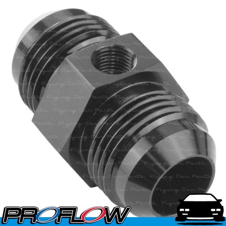 PROFLOW Straight AN8 8AN Male to Male Fitting Adapter with 1/8" NPT Port Black