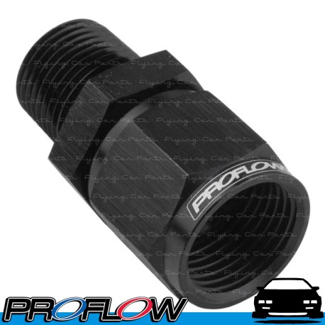 PROFLOW Female To Male Swivel Fitting Straight Black AN -6 (AN6) 1/4" NPT