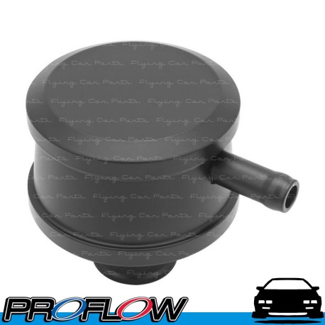 PROFLOW Breather Cap 1" Push-In with Tube Smooth Black Aluminium