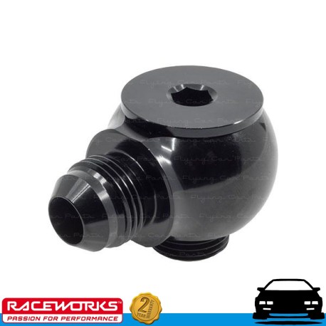 RACEWORKS Low Profile Banjo Adapter Male Flare AN6 6AN to ORB AN10 10AN