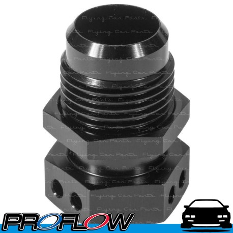 PROFLOW Valve Rocker Cover Bolt-In Breather Bulkhead Adaptor AN -10 (AN10) Black