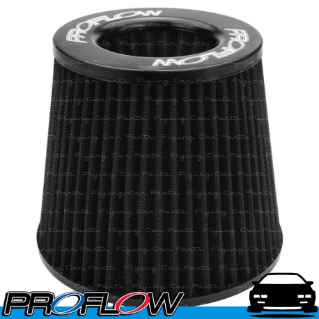 PROFLOW Cone Pod Air Filter Cleaner 76mm (3") Neck 130mm Long Black