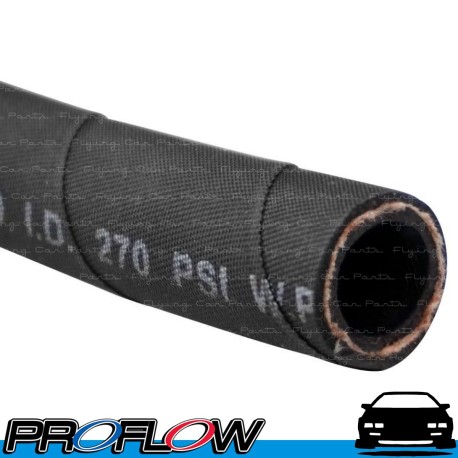 PROFLOW Industrial Push Lock Hose AN6 6AN (3/8") 3 Metre Length Black