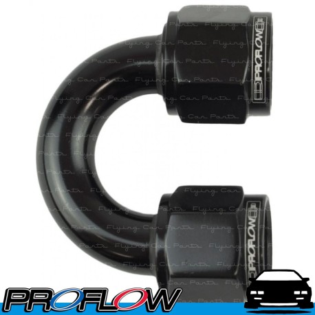 PROFLOW Female To Female Union 180 Degree Fitting Adaptor AN -8 (AN8) Black