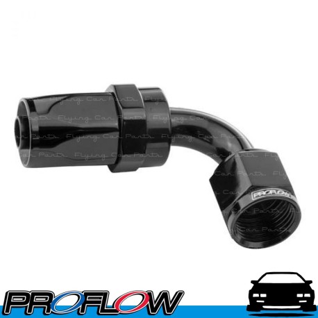 PROFLOW 100 Series 90 Degree Hose End Fitting Black  AN -4 (AN4)