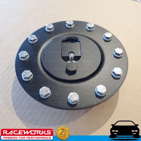 RACEWORKS Black Billet Aluminium Flush Fuel Cell Cap E85 Diesel