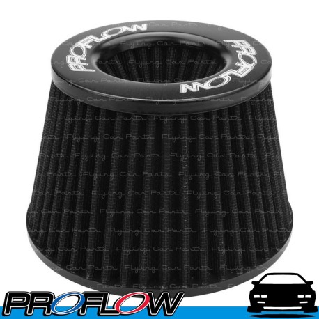 PROFLOW Cone Pod Air Filter Cleaner 100mm (4") Neck 130mm Long Black