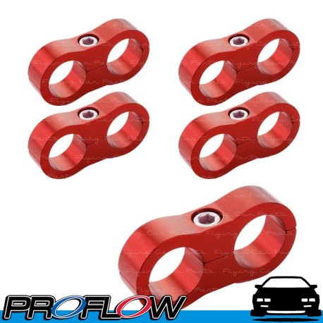 PROFLOW 23.8mm ID Hose Separator Clamp 5 Pack Red