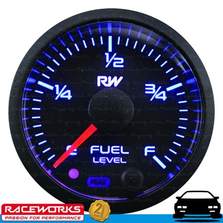 RACEWORKS 52mm Electronic Fuel Level Stepper Gauge Kit