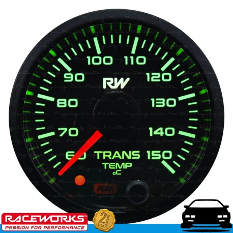 RACEWORKS 52mm Electronic Transmission Temperature Stepper Gauge Kit