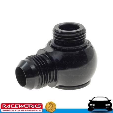 RACEWORKS Low Profile Banjo Adapter Male Flare AN6 6AN to ORB AN6 6AN