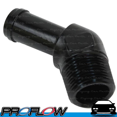 PROFLOW 45 Degree 3/4" Barb To 3/4" NPT Fitting Adaptor Black