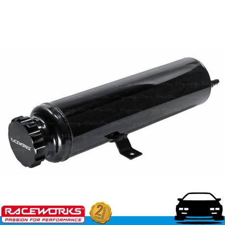 RACEWORKS 2L Black Radiator Overflow Tank OD 89mm H 360mm