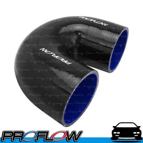 PROFLOW Silicone Hose Elbow Black 180 Degree 3.5"