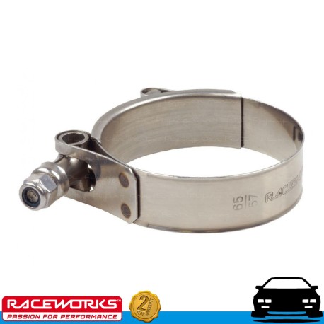 RACEWORKS T-Bolt Clamp to suit 1.75" 44mm Intercooler Air Silicone Hose 50-58mm