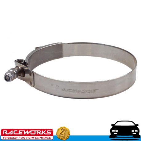 RACEWORKS T-Bolt Clamp to suit 3.75" 95mm Intercooler Air Silicone Hose 102-110mm