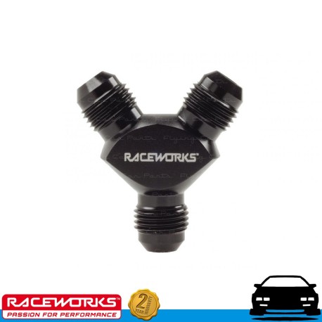 RACEWORKS Y Block Male Flare AN Thread 3 x AN3 3AN Fuel Oil E85 Diesel