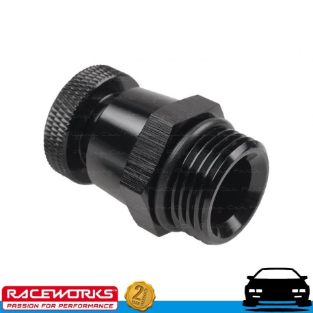 RACEWORKS AN10 10AN Drain Tap Aluminium Black Fuel Oil E85 Diesel