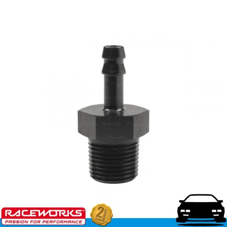 RACEWORKS Male NPT 3/8" to 1/4" (AN4 4AN) Barb Fuel Oil E85 Diesel