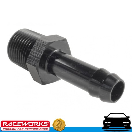 RACEWORKS Male NPT 1/2" to 1/2" (AN8 8AN) Barb Fuel Oil E85 Diesel