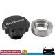 RACEWORKS Weld On Steel Differential Filler w/ Black Aluminium Male Cap 1" Oil