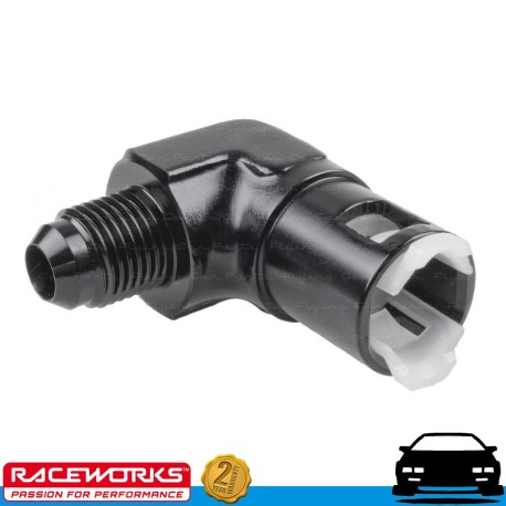 RACEWORKS AN6 6AN to 3/8" Female EFI Quick Connect 90deg Fuel E85 Diesel