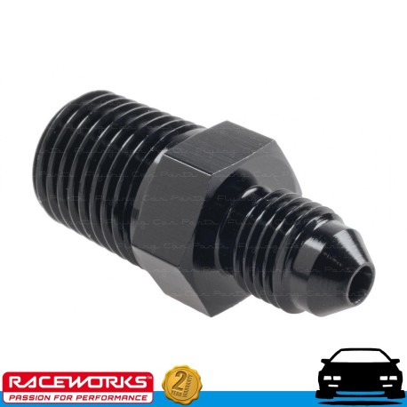 RACEWORKS AN3 3AN Male Flare to NPT 1/4" Straight Fuel Oil E85 Diesel