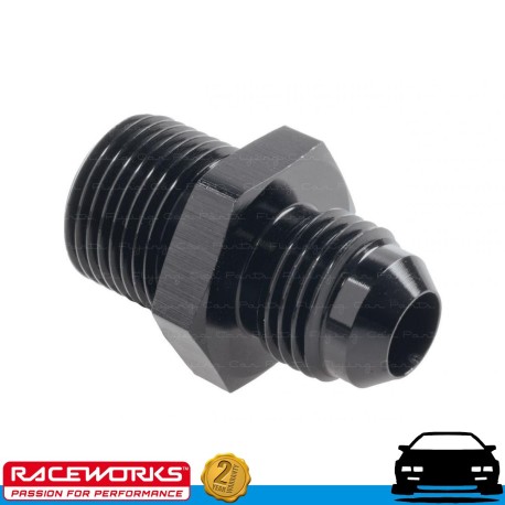 RACEWORKS Male Flare AN4 4AN to Male BSPP 1/4" Fuel Oil E85 Diesel