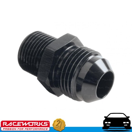 RACEWORKS Male Flare AN8 8AN to Male BSPP 1/4" Fuel Oil E85 Diesel